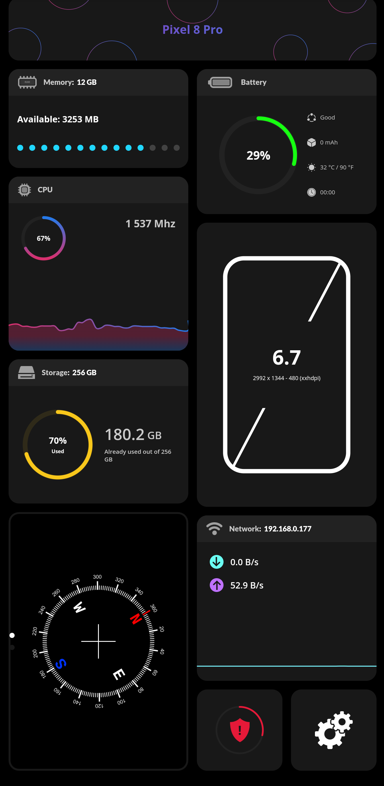 Pixel 8 Pro Specifications (my phone)